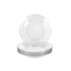Conj. Pratos Fundos Vidro Temp. 12 und. Transp. 22,6cm