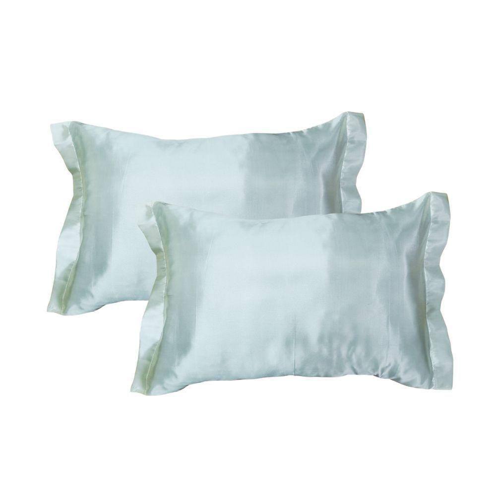 Par Fronhas Cetim Seda Luxo Antifrizz 50x70cm - Magic Enxovais Pérola