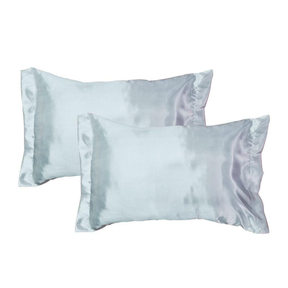 Par Fronhas Cetim Seda Luxo Antifrizz 50x70cm - Magic Enxovais Branco