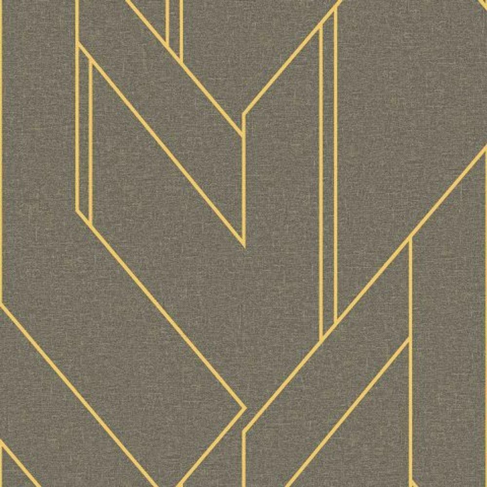 Papel de Parede Bobinex Essencial Geométrico Dourado 4300