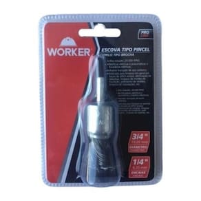 Escova de Aço Tipo Pincel Arame Ondulado 3/4 Pol. x 19mm - Worker