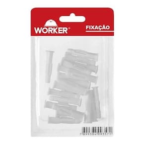Kit com 10 Buchas Plásticas de 8mm para Parede Maciça - Worker