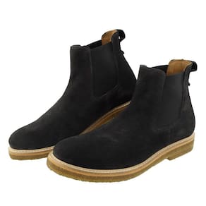 Bota Elastico Lateral Chelsea Masculina Camurça Palmilha Gel Forrada Solado Crepe Puxador Traseiro