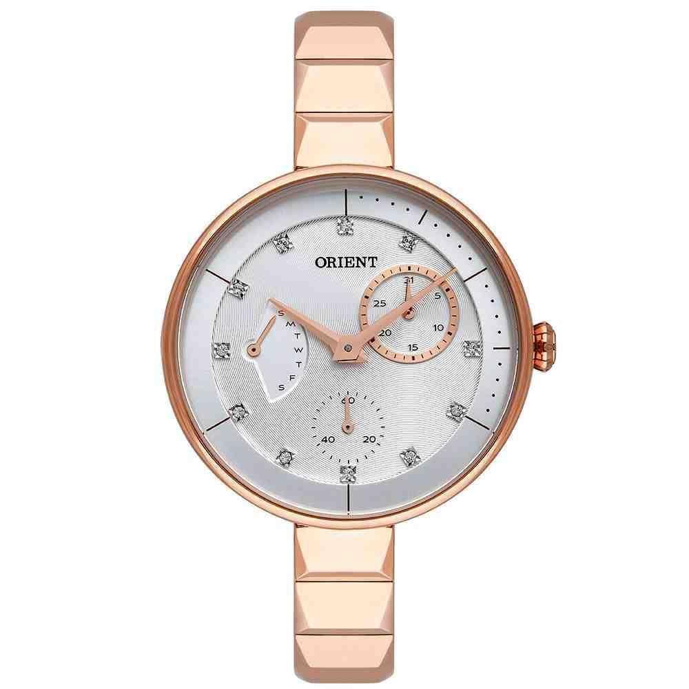 Relógio Orient Unique Feminino Multifunção Frssm039 Rosegold