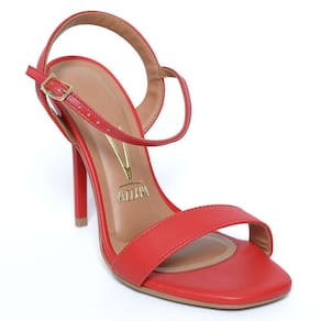 Sandália Vizzano Básica Salto Alto Feminina - Vermelho