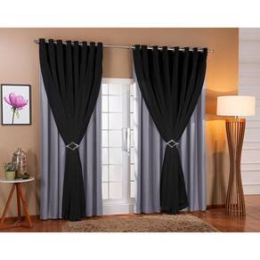 Cortina Voil Com Forro Blackout Tecido 2,80X1,80 Sala Quarto