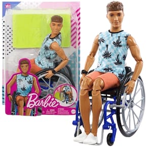 Boneco Ken Fashionista Moreno com Cadeira de Rodas Barbie