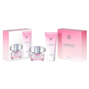 Kit Versace Bright Crystal Edt Perfume Fem 50Ml E Loção Corp