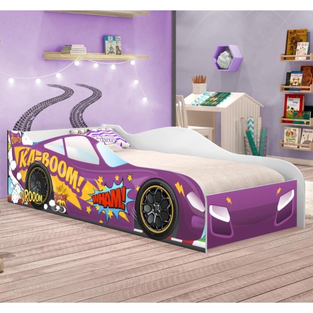 Cama Carro Kaboom Roxo Solteiro