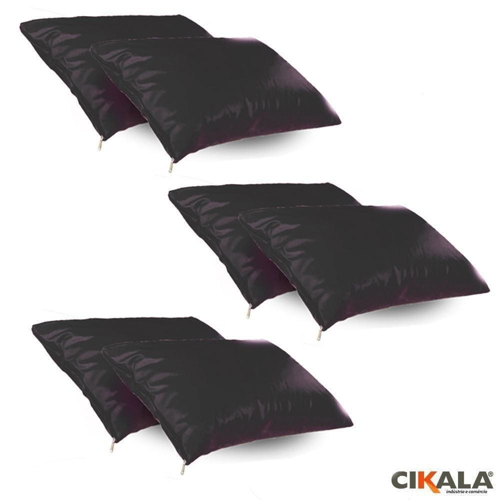 Kit 06 Fronhas Hospitalar Impermeáveis Preta Protetora