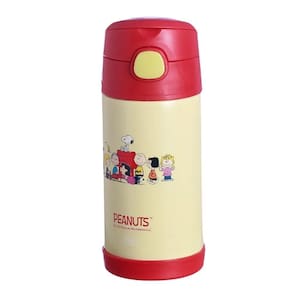 Garrafa Térmica Inox Click Com Canudo Snoopy E Amigos Zc