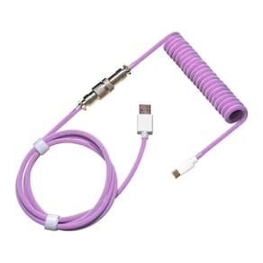 Cabo Para Teclado Coiled Cooler Master, Até 1.5M, Roxo