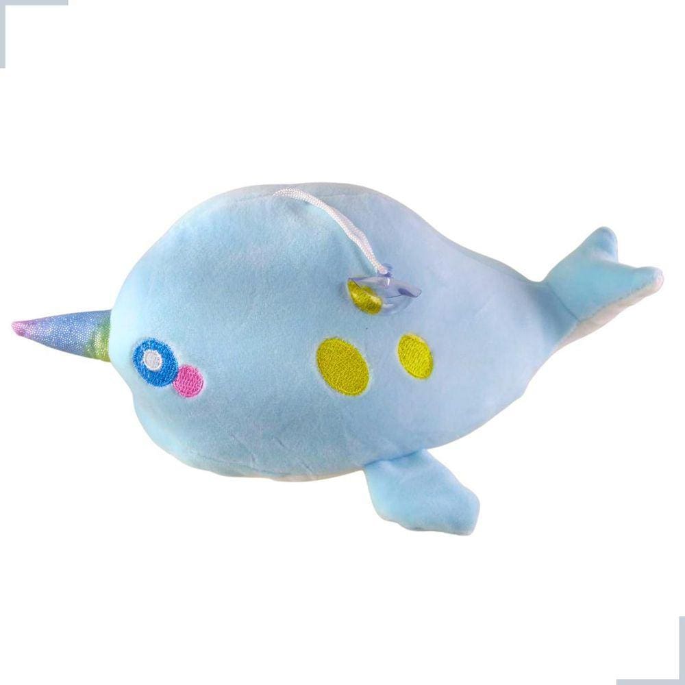 Pelúcia Baleia Narval Golfinho Unicórnio 30Cm 3 Opções Cores