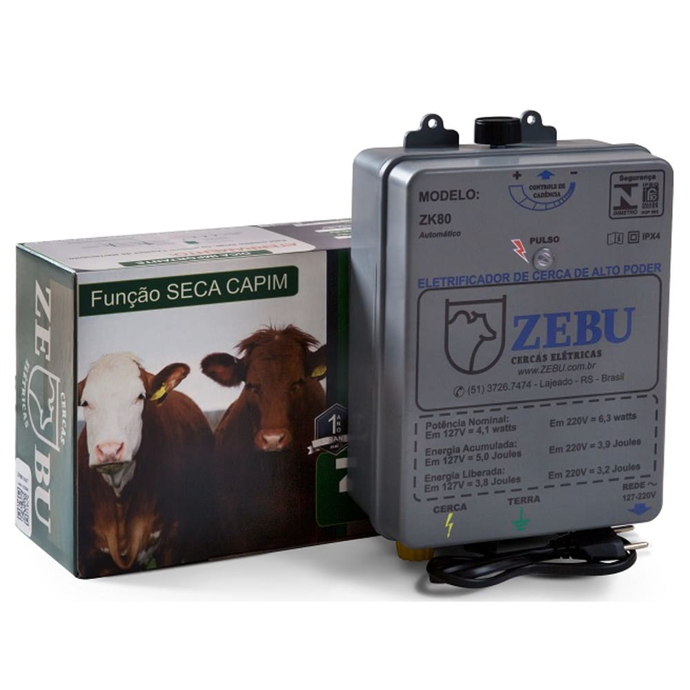 Zk80 Aut 110/220 Eletrificador De Cerca Eletrica Rural Zebu
