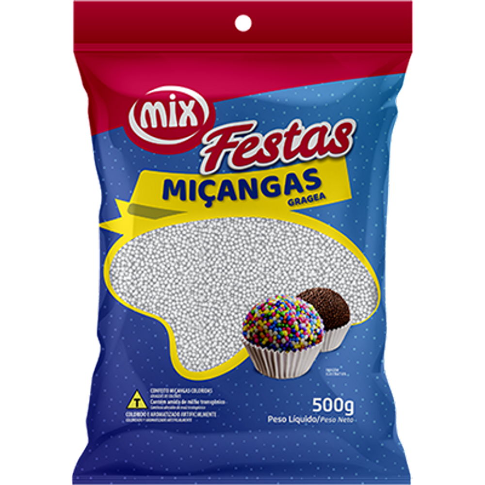 Missanga Branca 500g - Mix