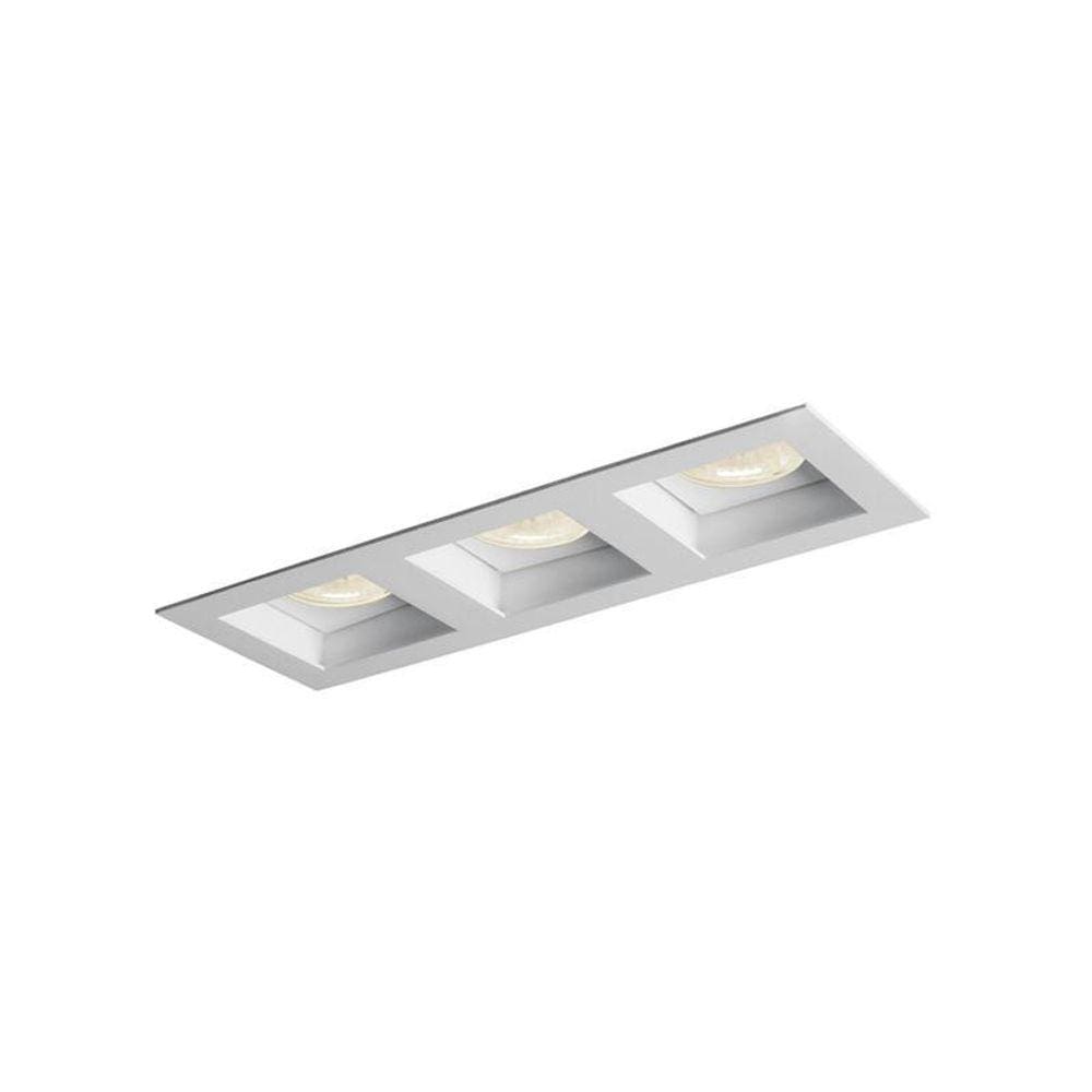 Spot De Embutir Newline Flat Para 3 Lâmpadas Mr16 Gu10 Bivol