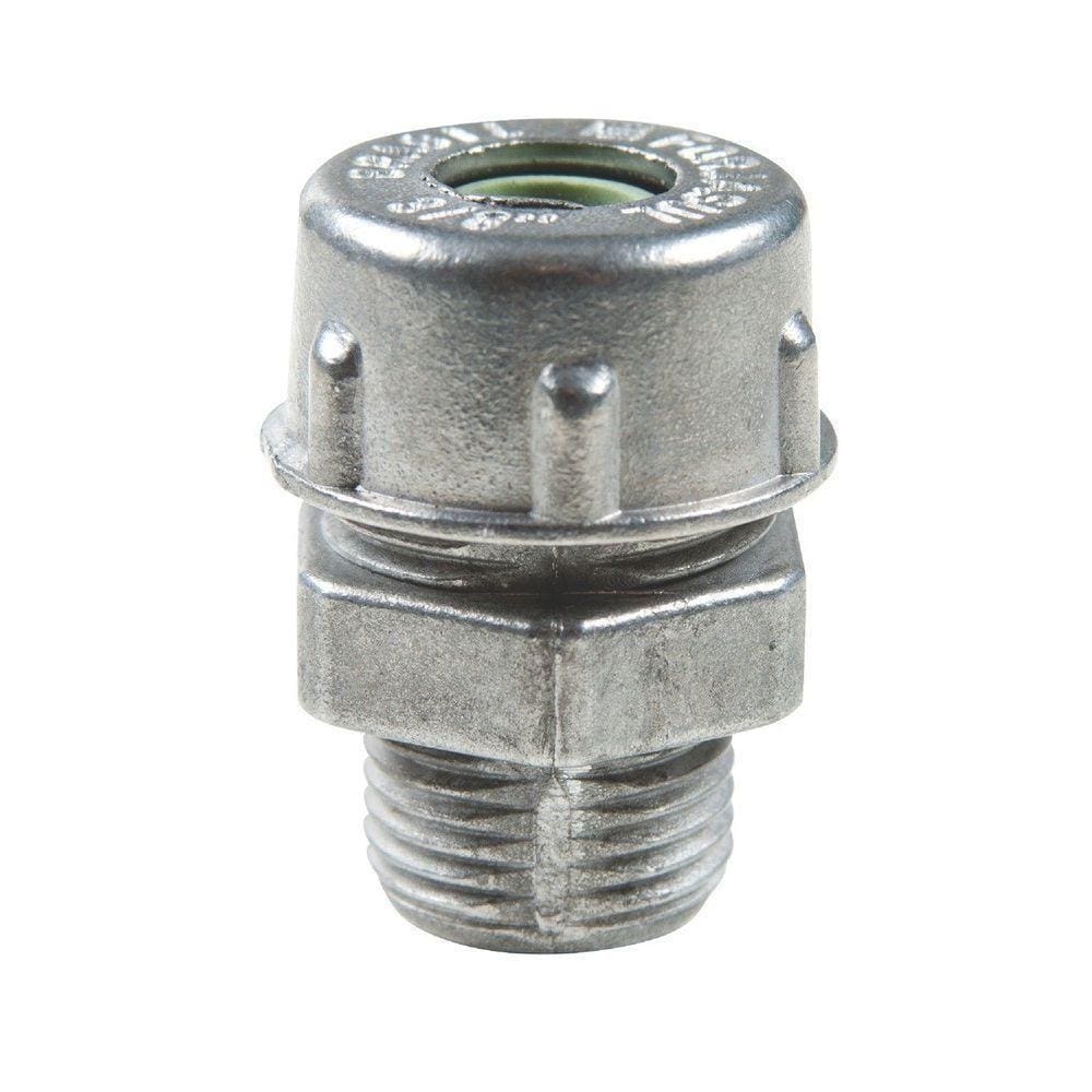 Conector Prensa-cabo 3-4" Em Alumínio - Bucha Na Cor Cinza