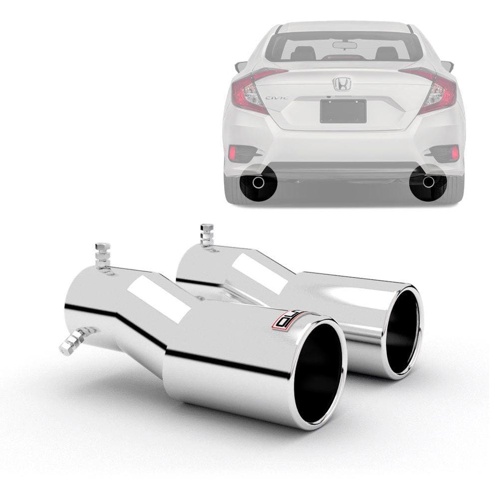 Ponteira De Escapamento Esportivo Outs Civic 2017 Até 2023 Aço Inox Top Duplo
