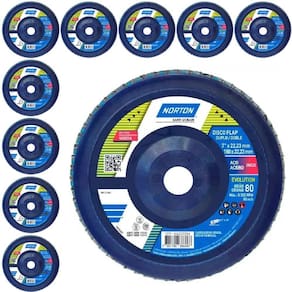 Disco de Lixa Flap 7 POL Grão 80 com 10 Unidades NORTON