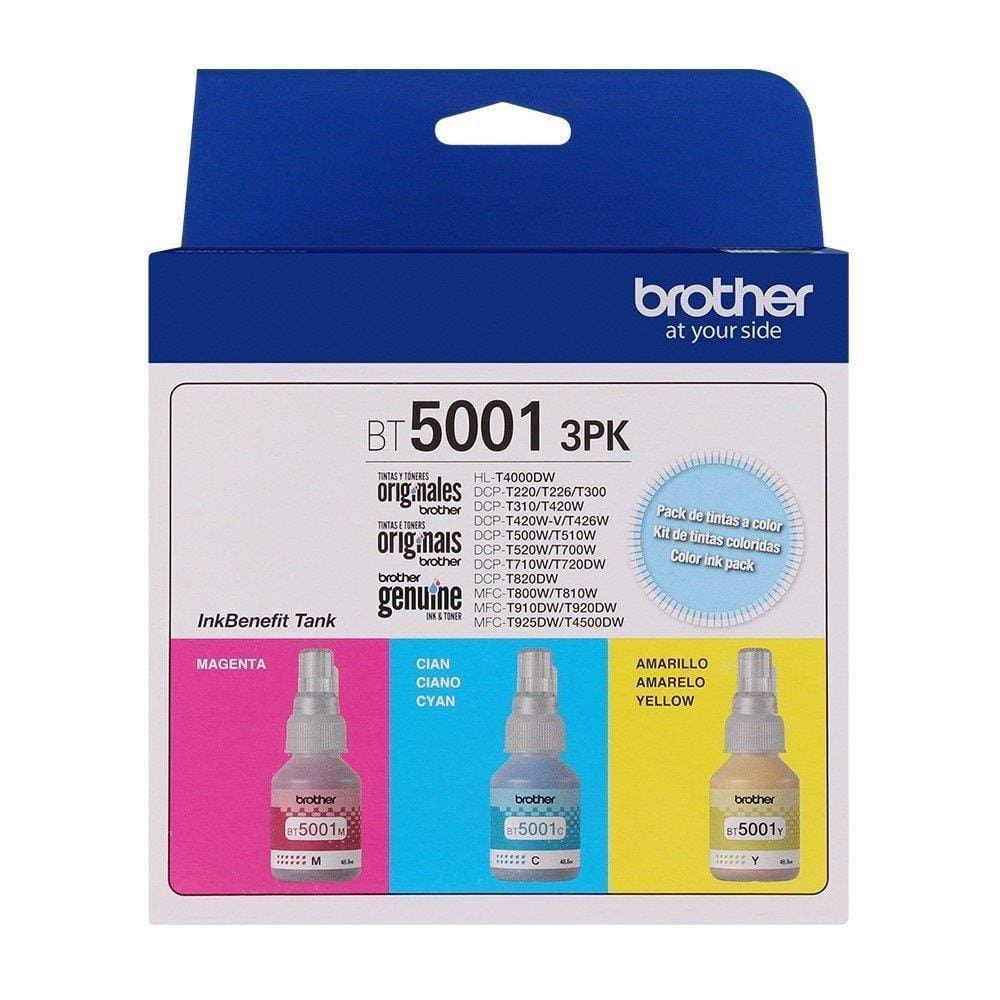 Refil de Tinta Brother BT50013PK 3 Cores | Kit Ciano, Magenta e Amarelo