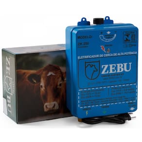 Eletrificador Cerca Choque Eletrico Zebu Zk200 127/220V 10J 200Km