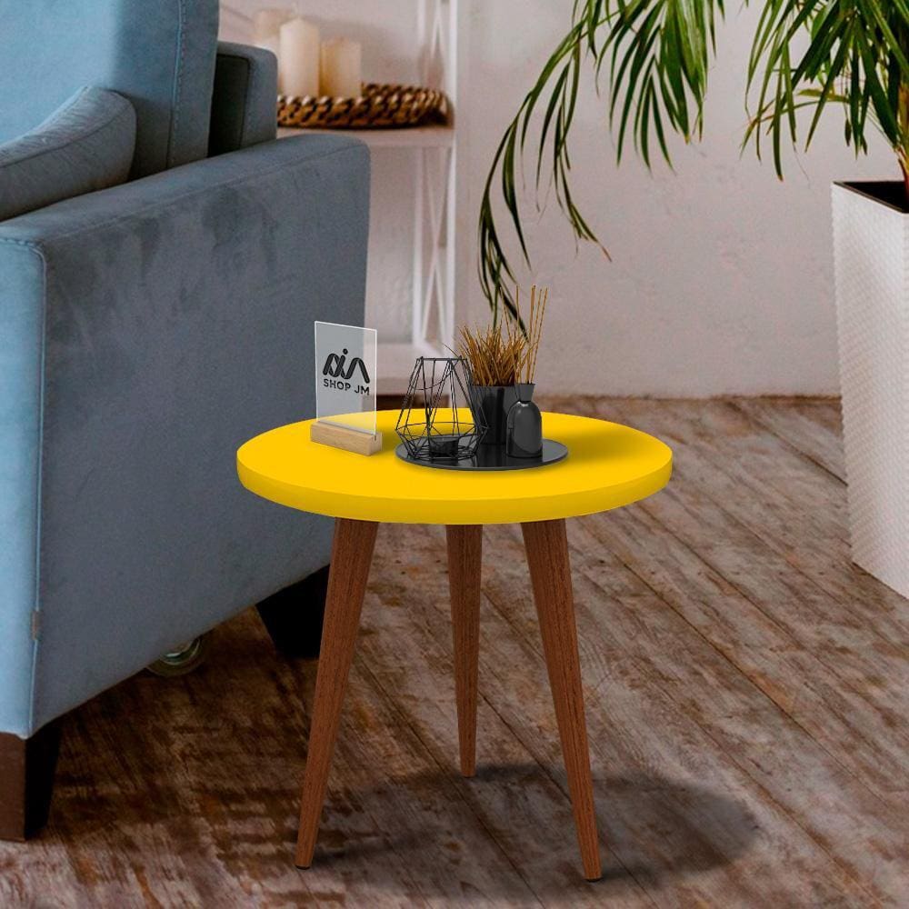 Mesa de Apoio Amarelo Ollive Shop Jm