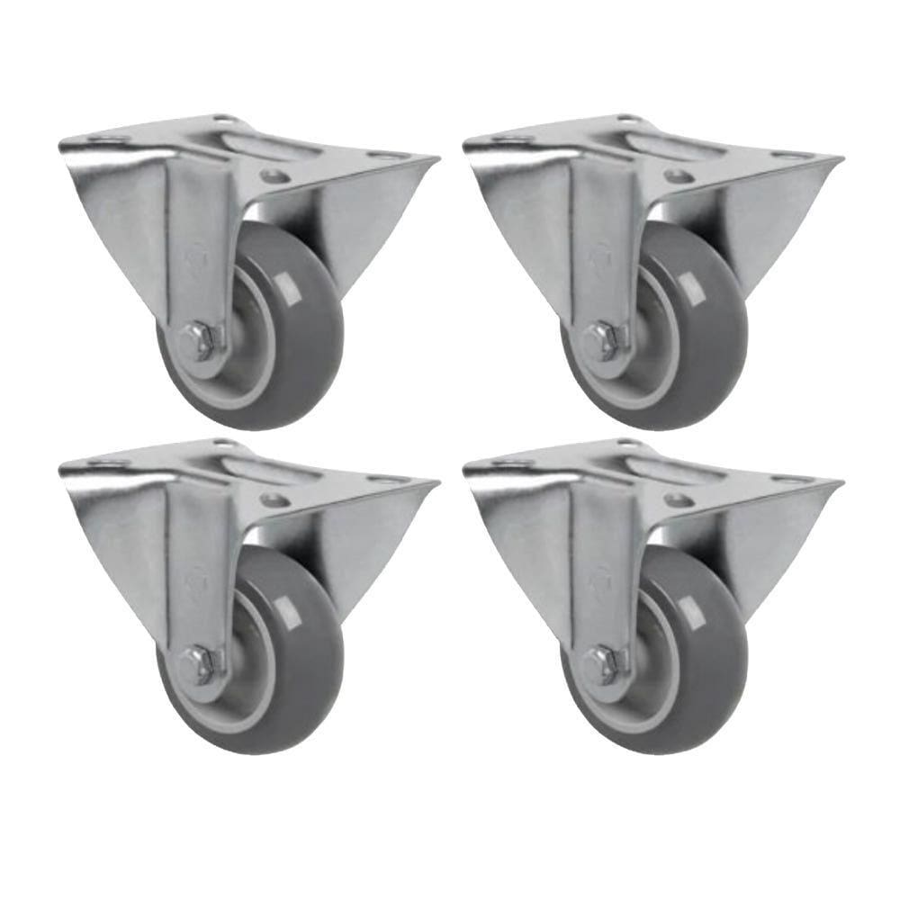 Rodizio Fixo PVC 75mm até 60kg 4 Unidades SCHIOPPA