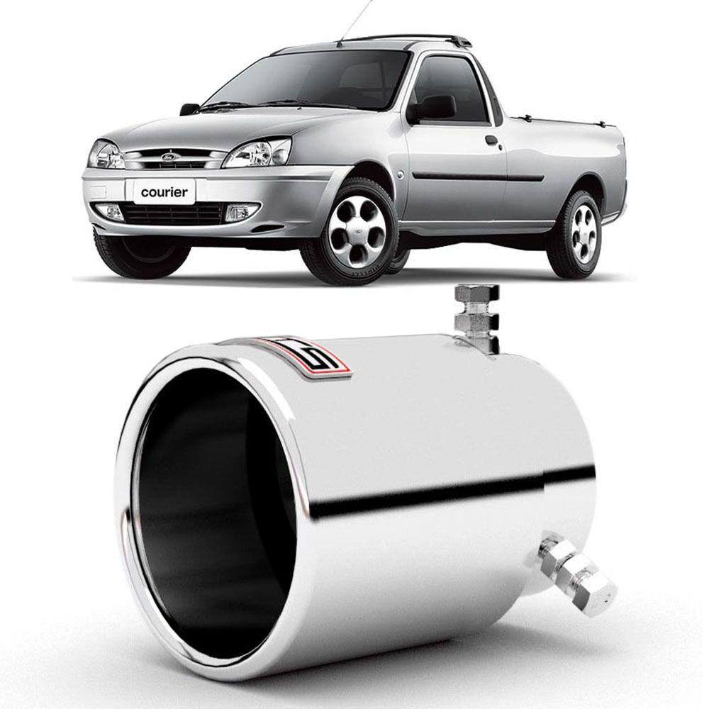 Ponteira Para Escapamento Ford Courier 1996 A 2013 Em Aço Inox