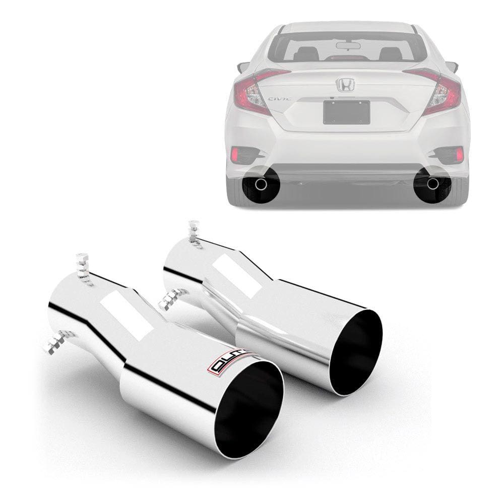Ponteira De Escapamento Esportivo Outs Civic 2017 Até 2023 Aço Inox Special Duplo