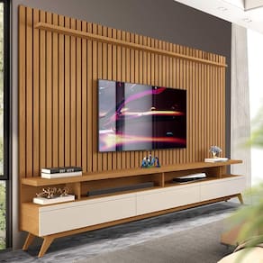 Rack com painel para TV até 75 polegadas - Off White