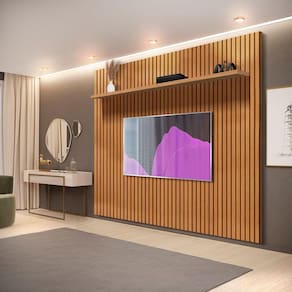 Painel de TV Ripado para Sala até 75 Polegadas - Nature Valerius Shop JM