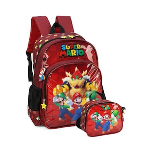Kit Escolar Super Mario Bros Mochila Reforçada + Lancheira V