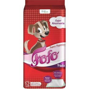 Tapete Higiênico Fofo Pads 60X55Cm - 12 Unidades