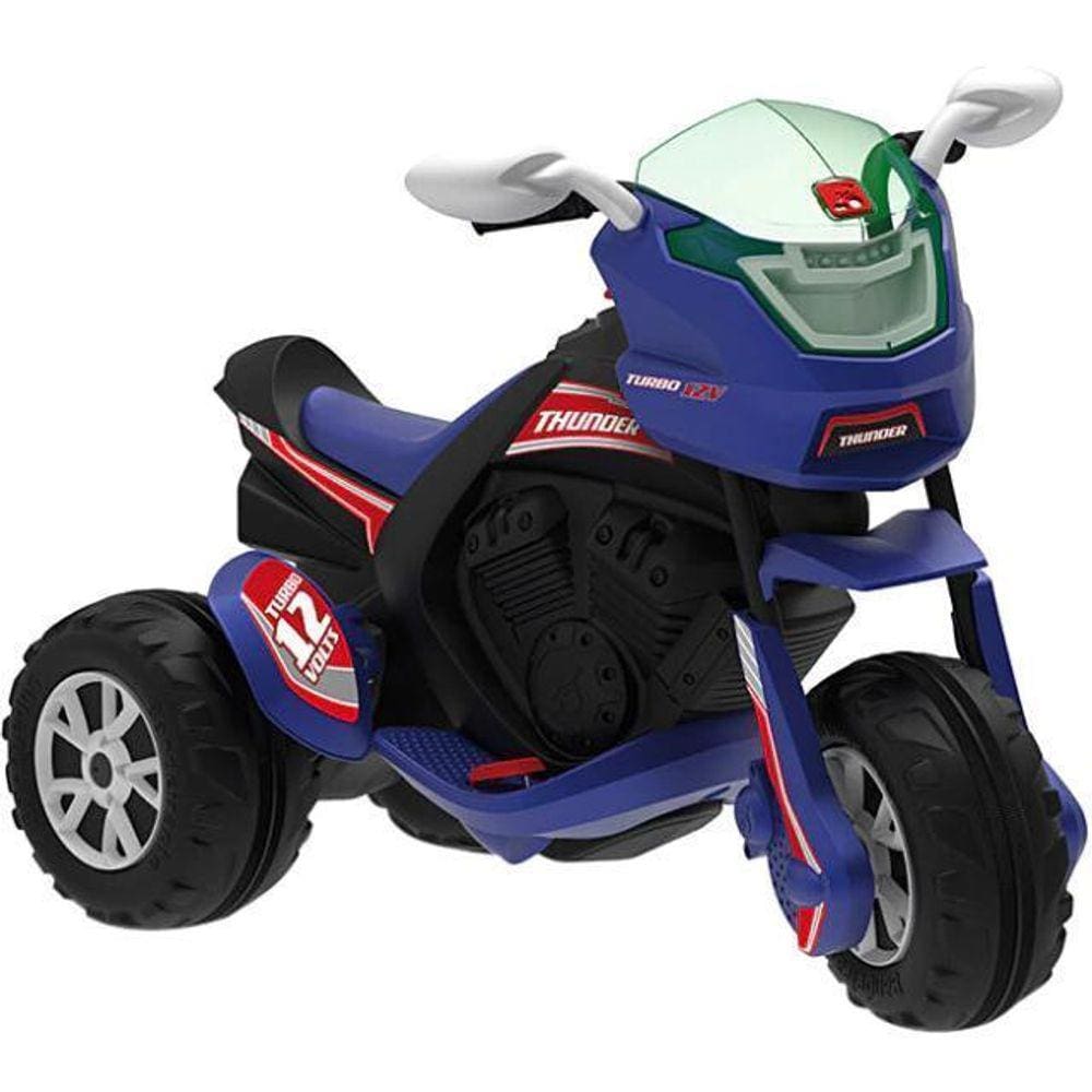 Moto Elétrica Infantil Thunder Black 12V Bandeirante