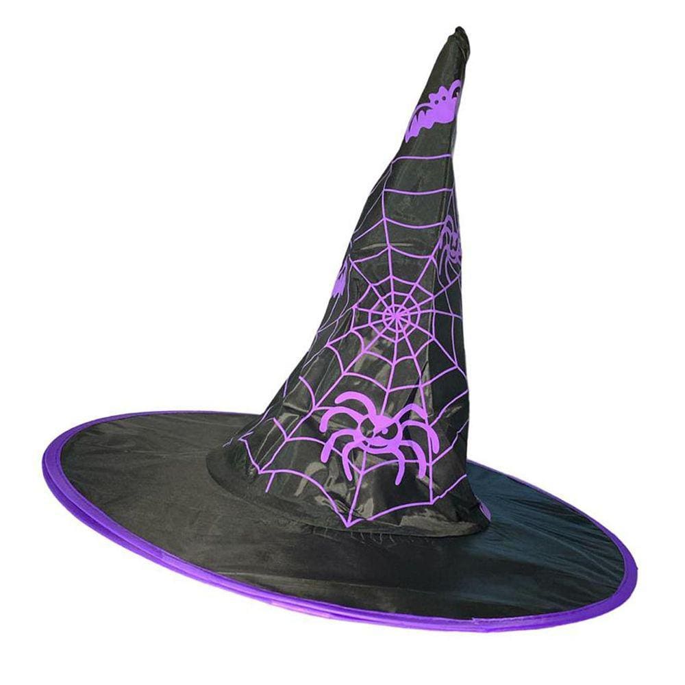 Chapéu de Bruxa Halloween | Preto/Laranja | 32x38,5cm