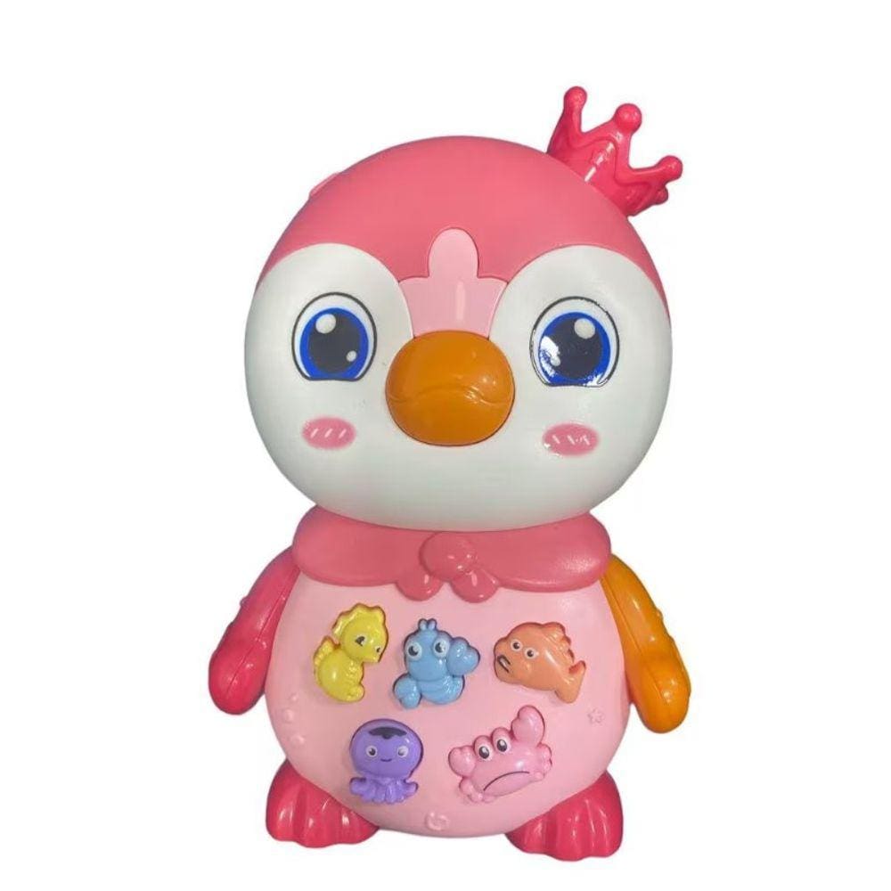 Brinquedo Pinguim Com Teclado Musical