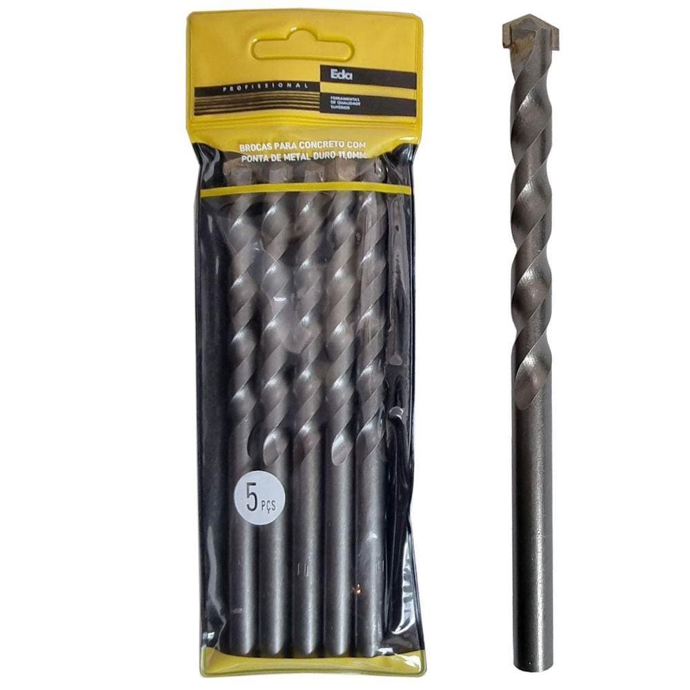 Broca de vídea 11mm Eda Profissional - Kit com 5 brocas