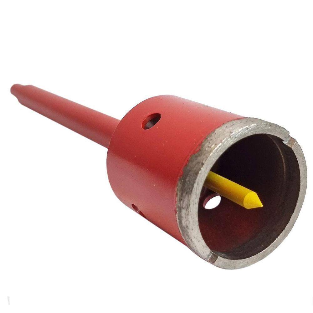 Serra Copo Diamantada 45Mm Com Haste Guia Profissional Htom