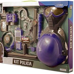 Brincando De Ser Kit Policia Com Capacete Multikids Br965