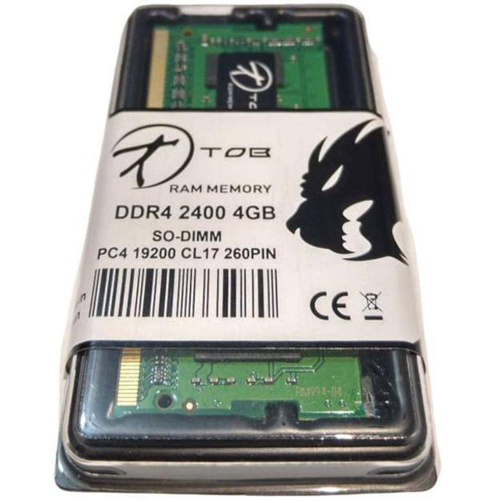 Memória Notebook 4Gb 2400Mhz Ddr4L Tob