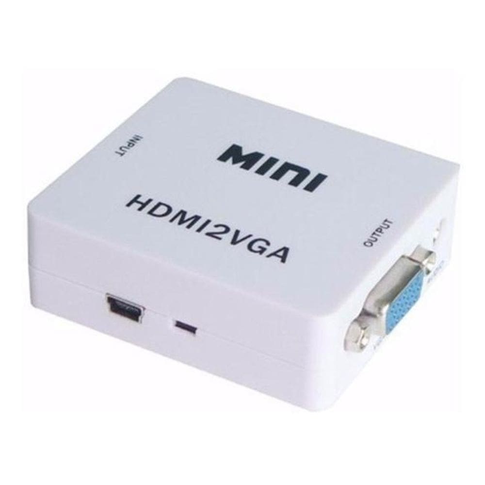Mini Adaptador Conversor Hdmi Vga Transmite Áudio E Vídeo