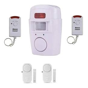 Kit Alarme Sem Fio 2 Controles Sirene Protege Casa Sensor