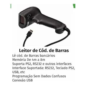 Leitor Código De Barras Laser Com Fio Usb Kp-1017
