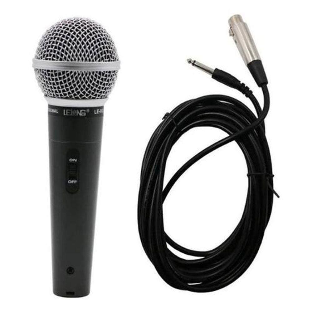 Microfone Profissional Lelong Le-903 Com Fio 5m