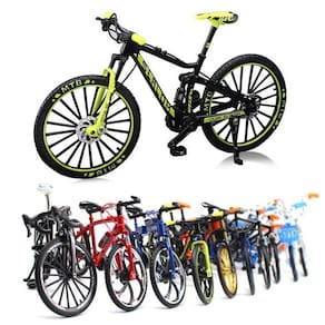 Bicicleta Miniatura Fashion Verde Escala 1:10 Bike Decoração