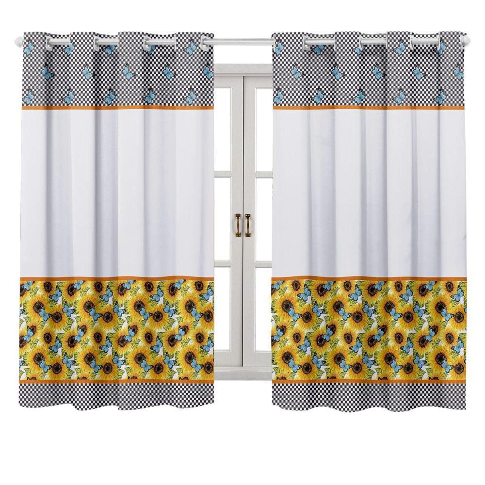 Cortina Cozinha Decoração Barrado Estampado 2,00 X 1,50