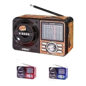 Radio Portatil 616 - Am Fm Sw Usb Cartao Sd Aux Lanterna Led