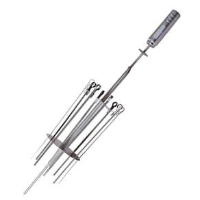 Espeto Giratório Carrossel Com 8 Espetinho Em Inox Issi Gril