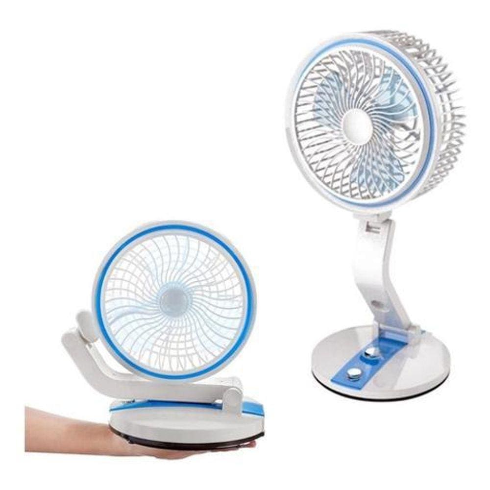 Mini Ventilador Portatil Dobravel Relulavel Com Luz Led