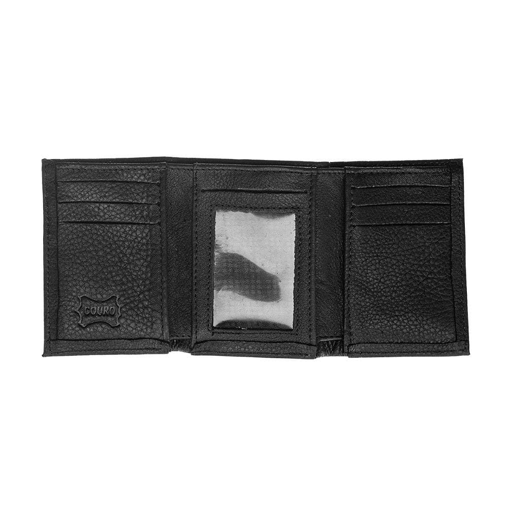 Carteira Couro Masculina Moderna Macia Porta Cnh Cartao Documento